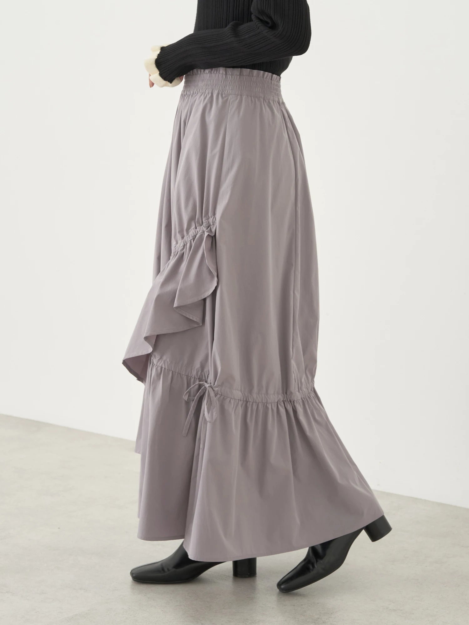 Fusae Asymmetric Gathered Skirt