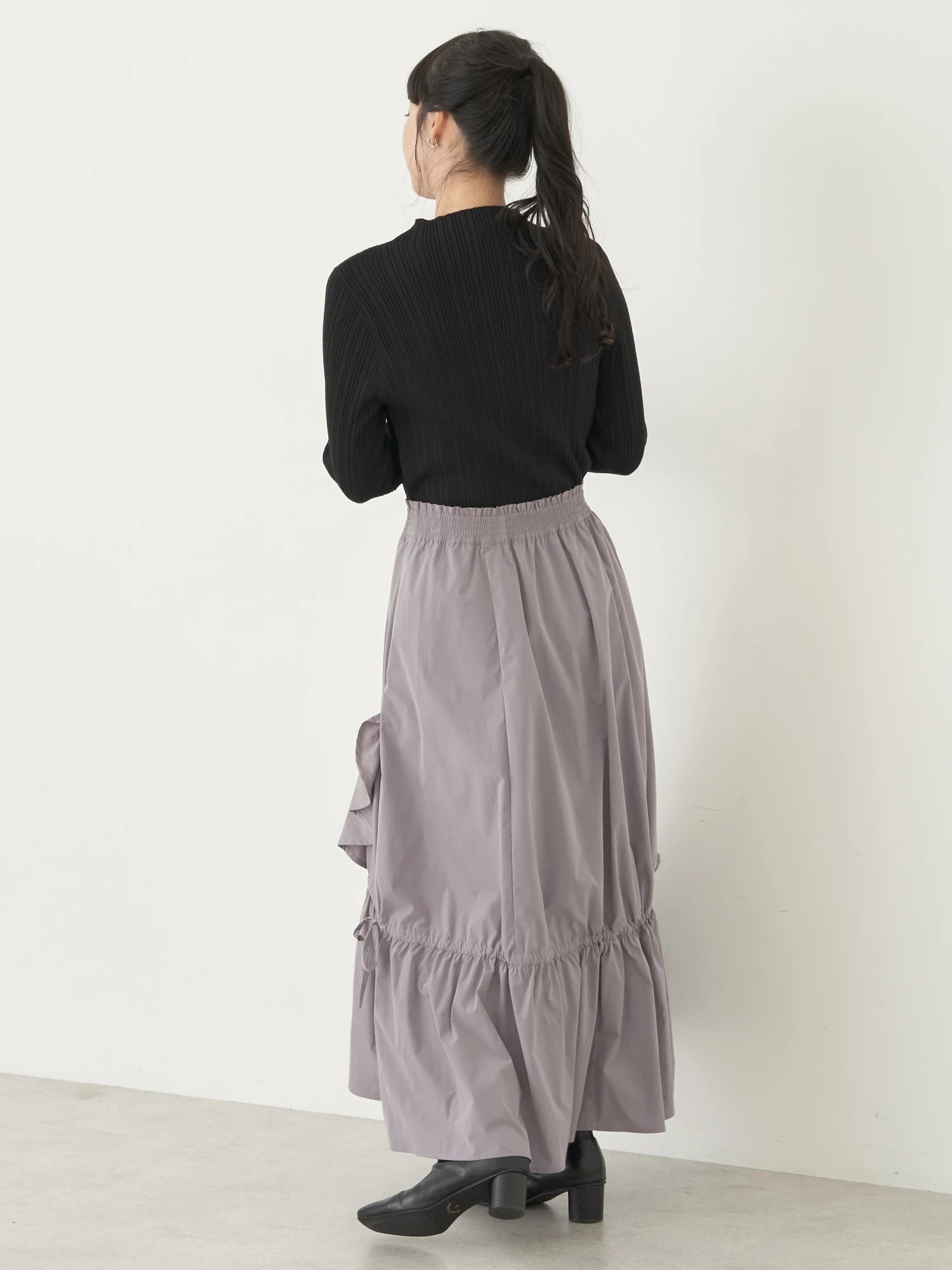 Fusae Asymmetric Gathered Skirt