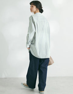 Chisaki Band Collar Shirt - Earth, Music & Ecology