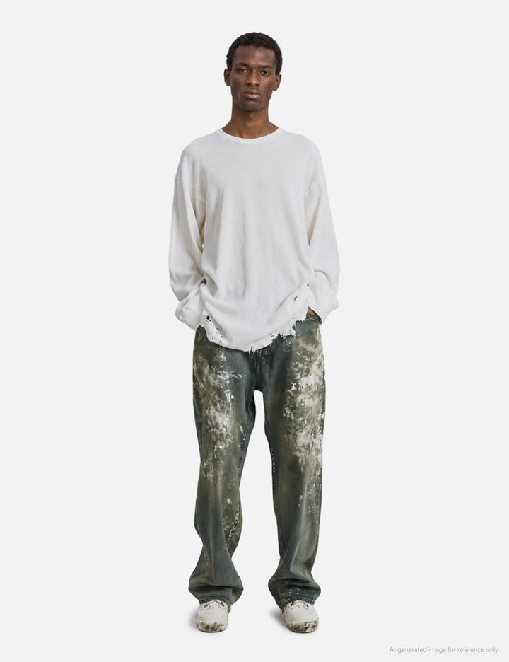 #08 Painted Middle Straight 5P Denim Pants