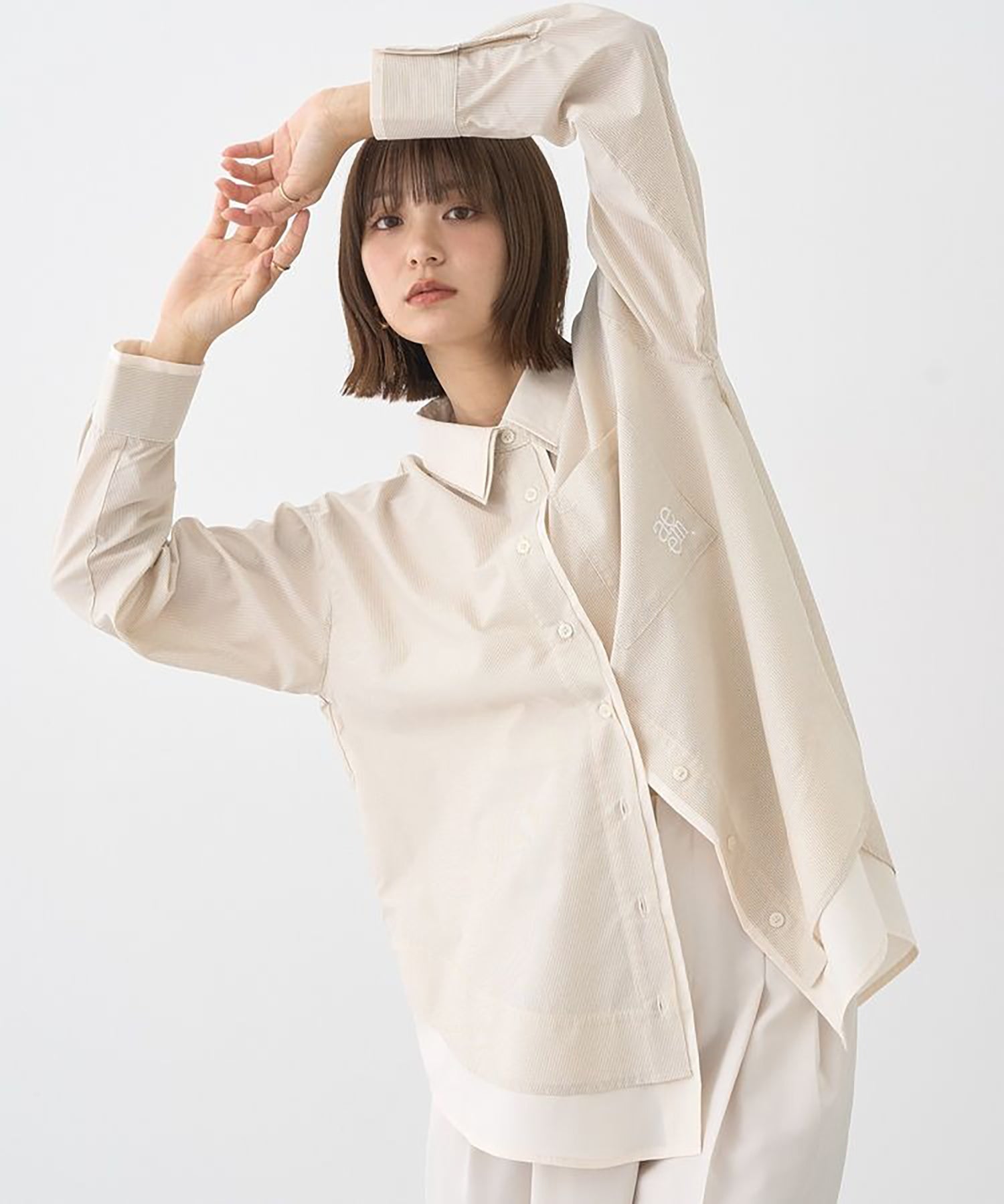 Sora Layered Striped Shirt