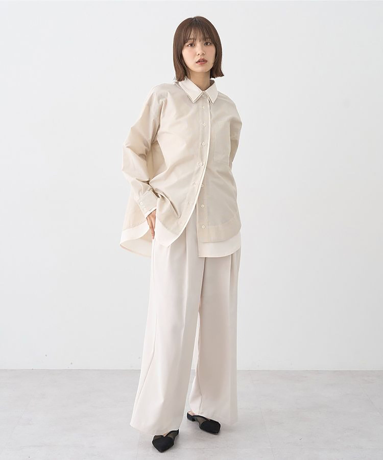 Sora Layered Striped Shirt