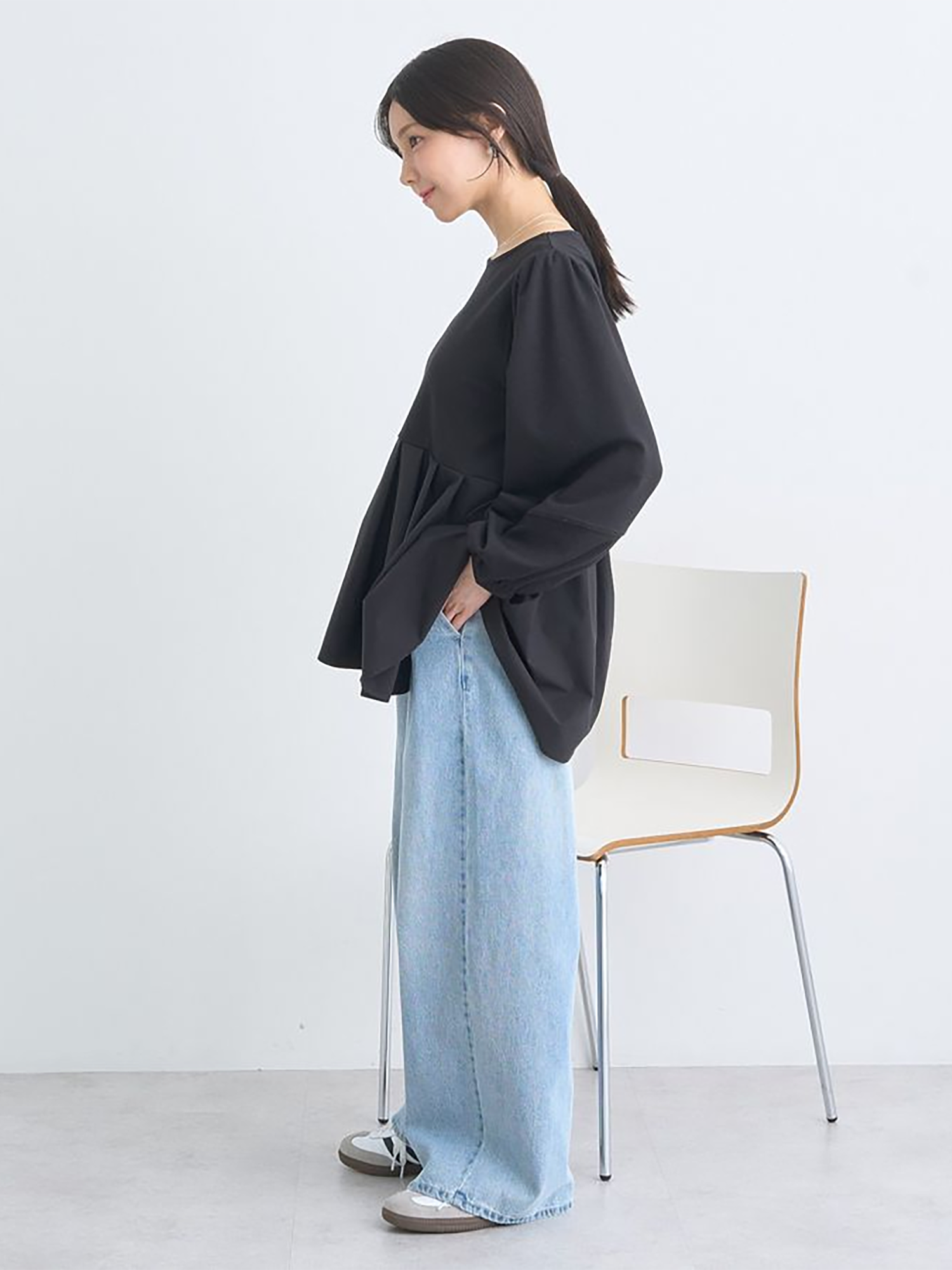 Toki Peplum Pullover Blouse