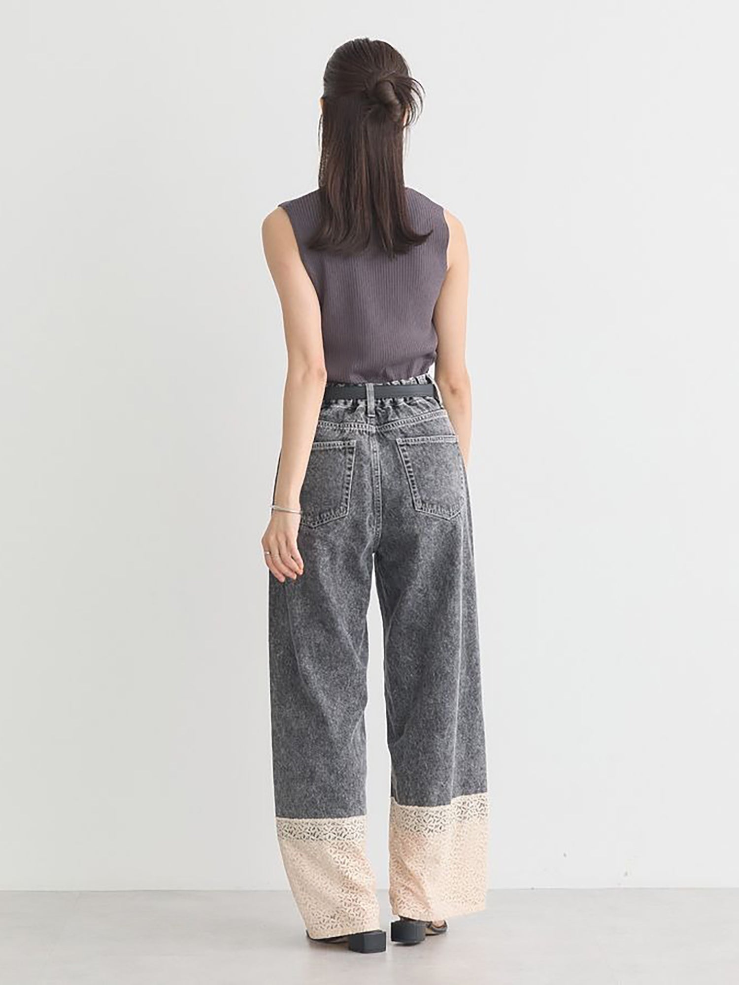 Resu Denim Pants With Lace