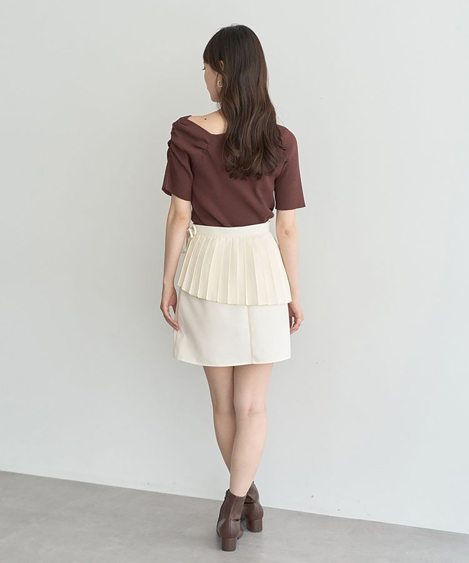 Yubi Set Pleated Wrap Skirt
