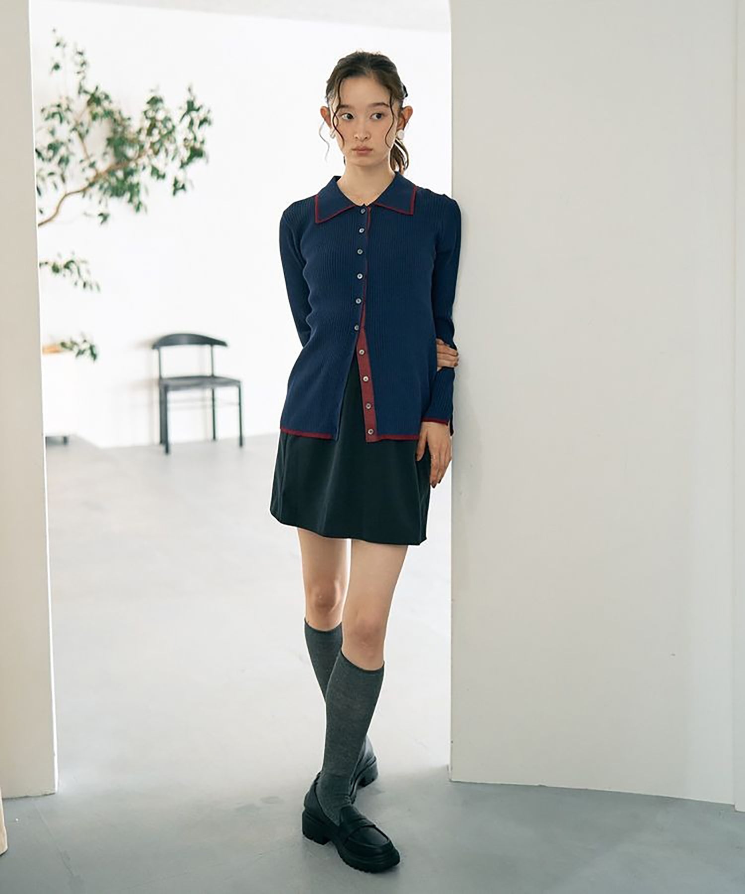 Yubi Set Pleated Wrap Skirt