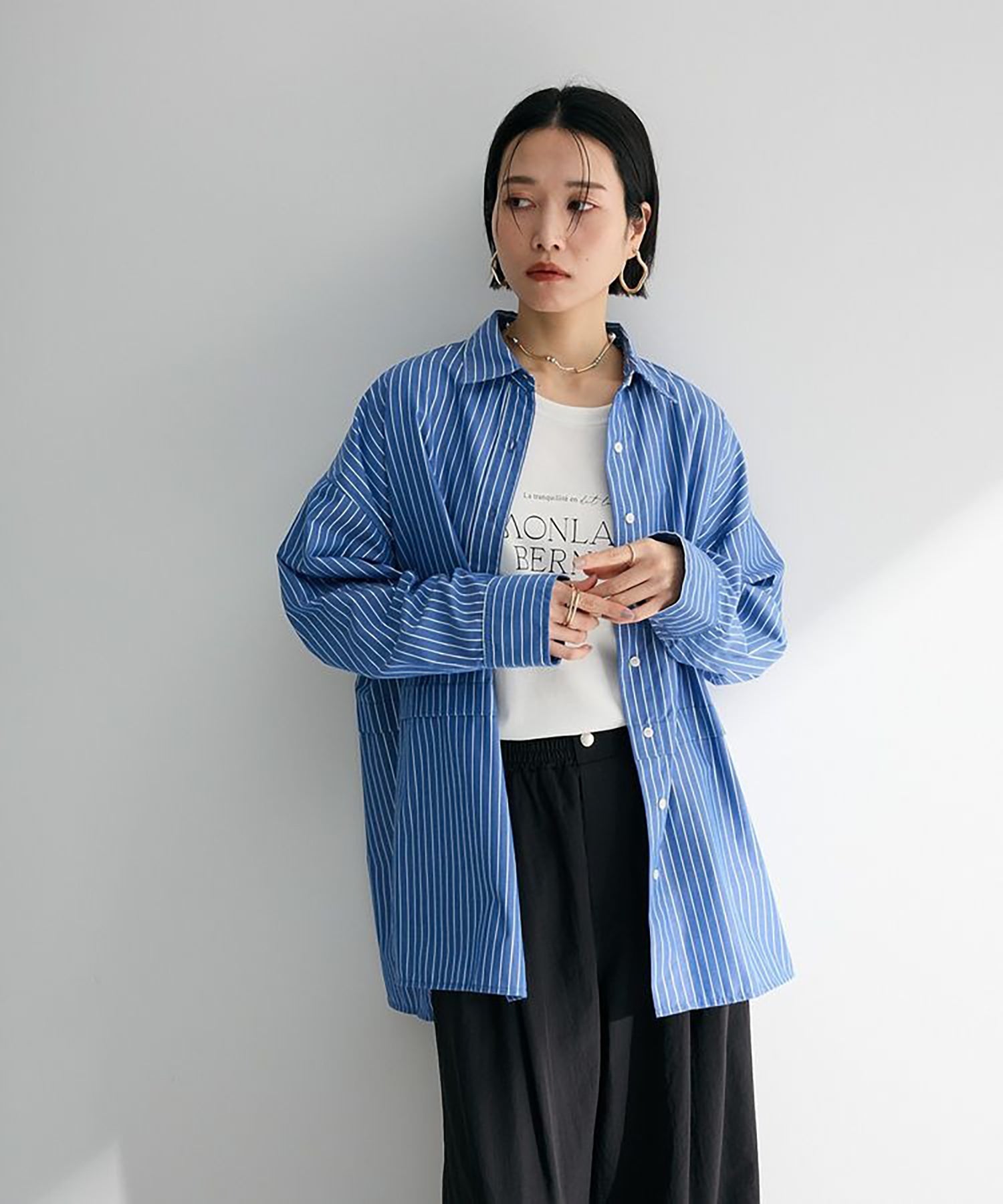 Mio Glitter Stripe Shirt