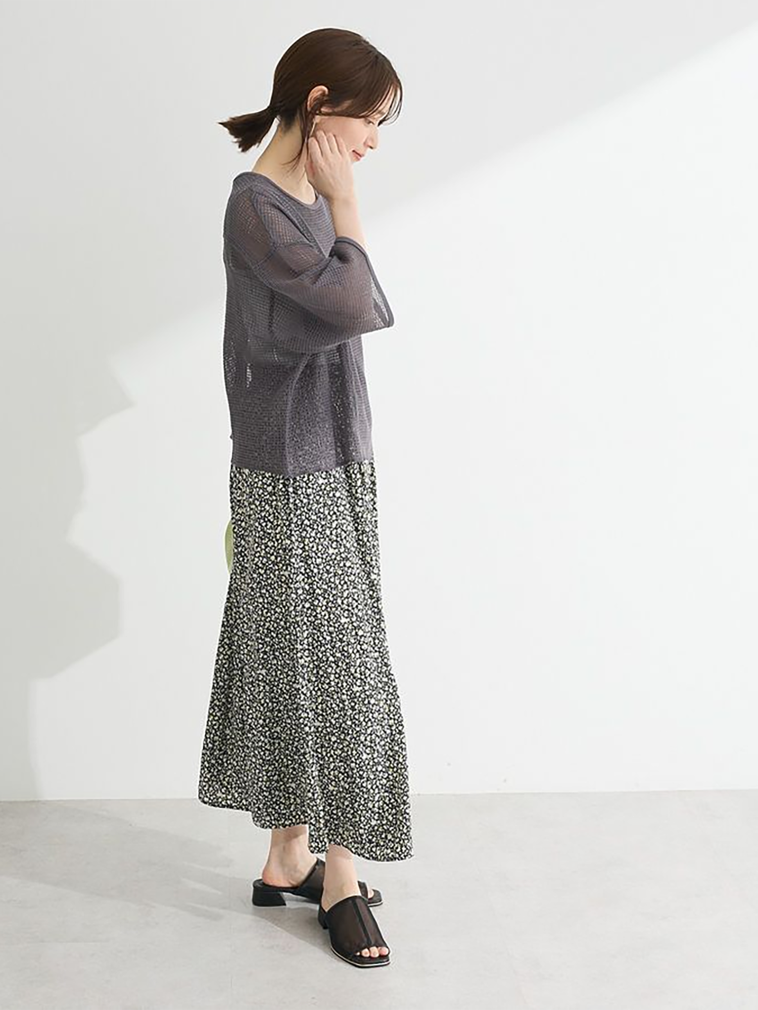 Oshibe Pattern Wide Pants