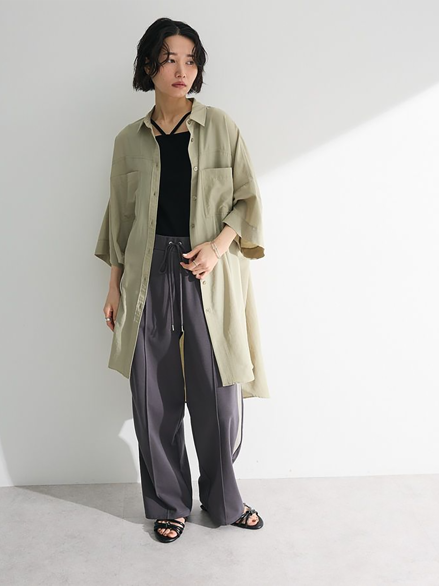 Kasumisou Midi Shirt Dress