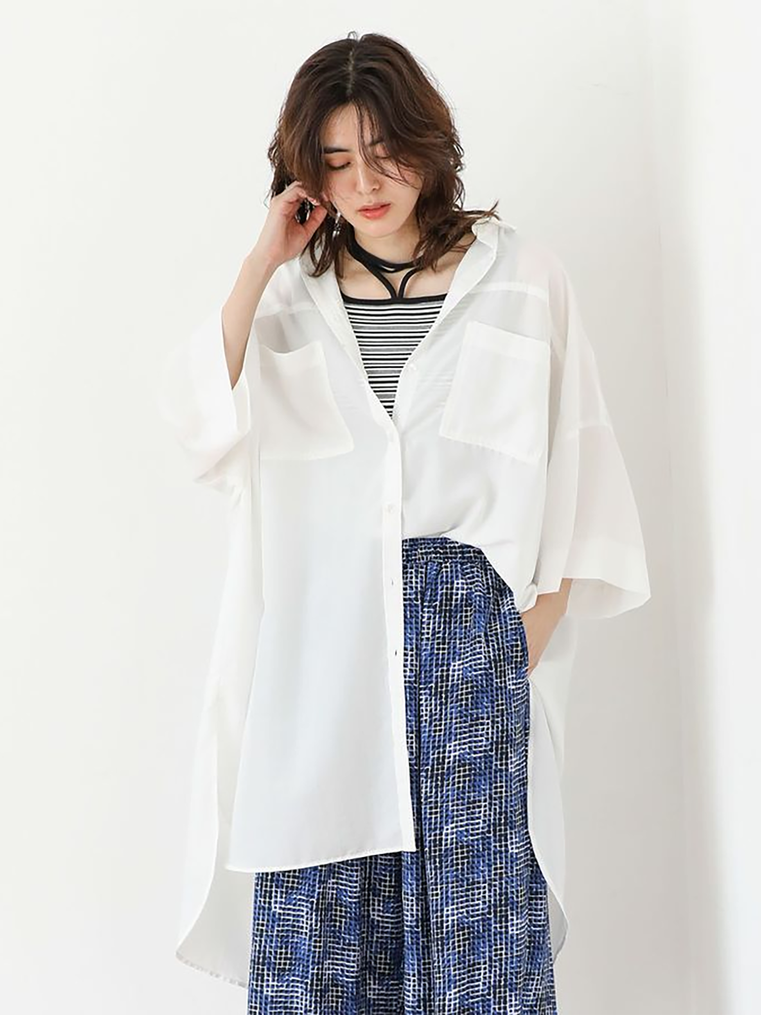 Kasumisou Midi Shirt Dress