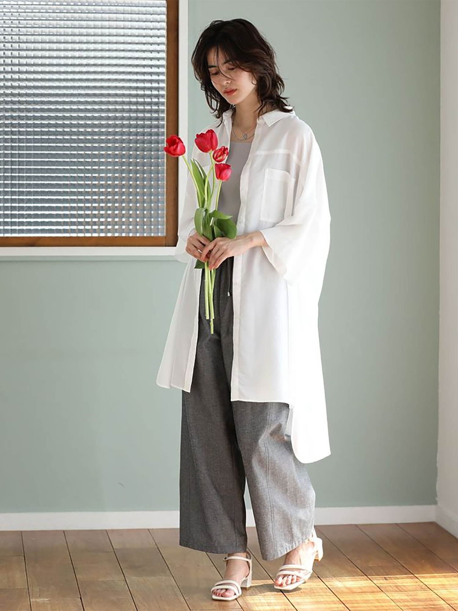 Kasumisou Midi Shirt Dress