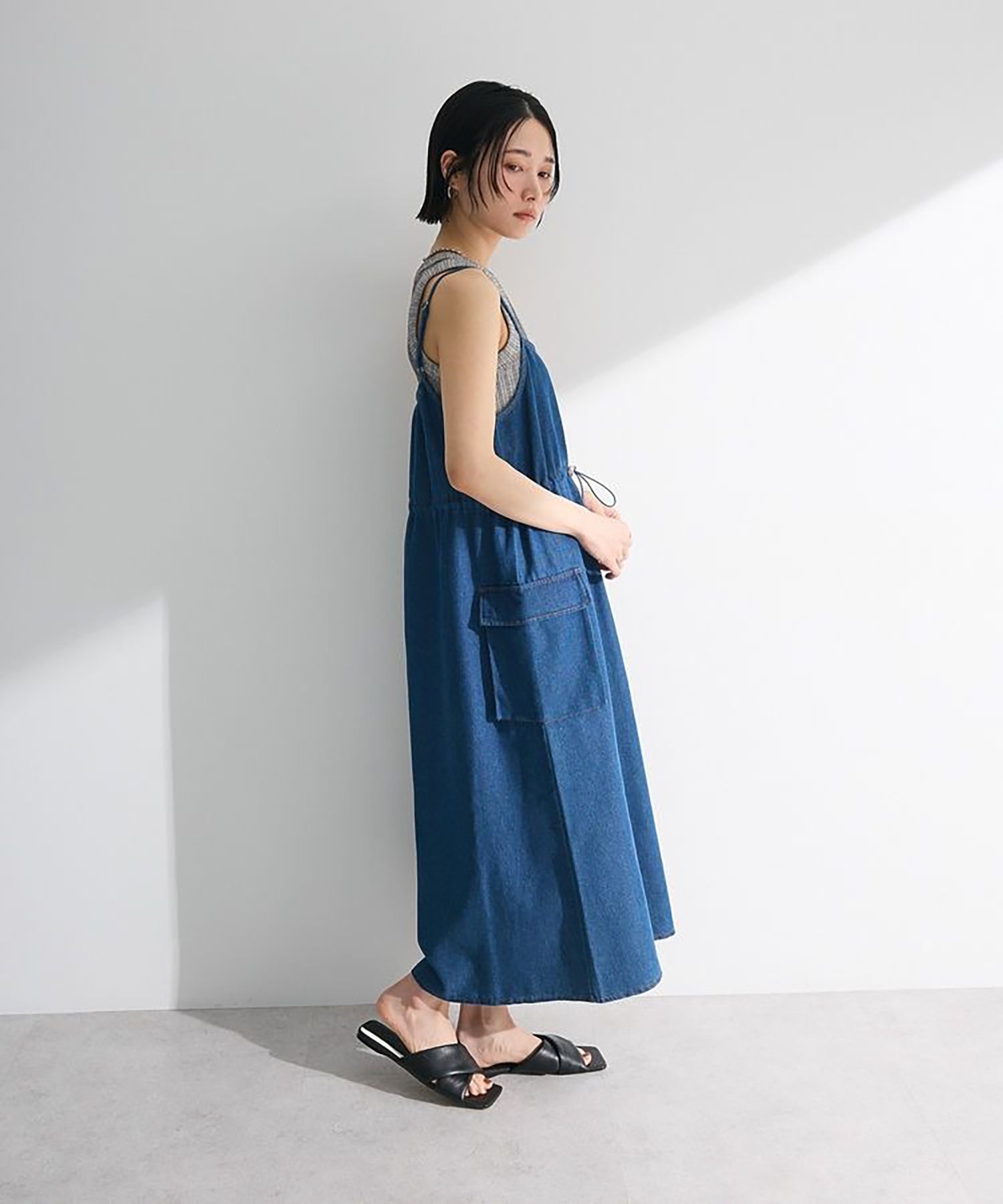 Hanataba Denim Camisole Dress