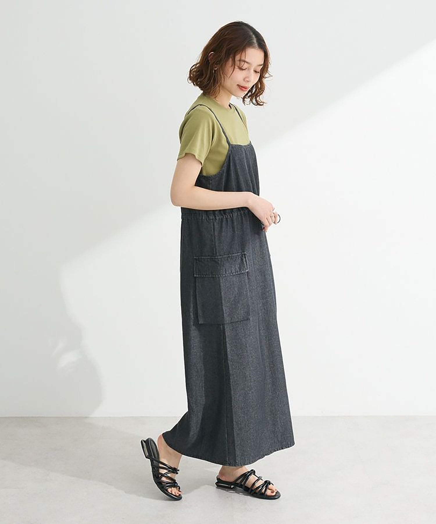 Hanataba Denim Camisole Dress