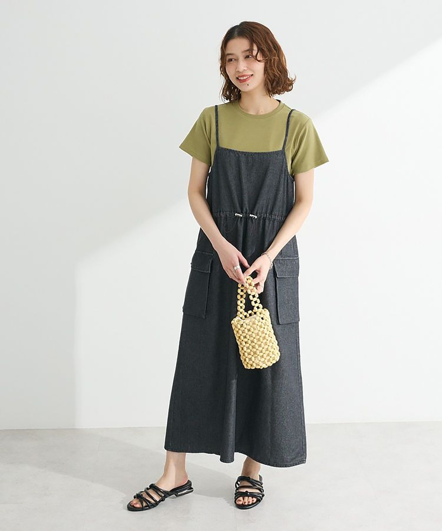 Hanataba Denim Camisole Dress