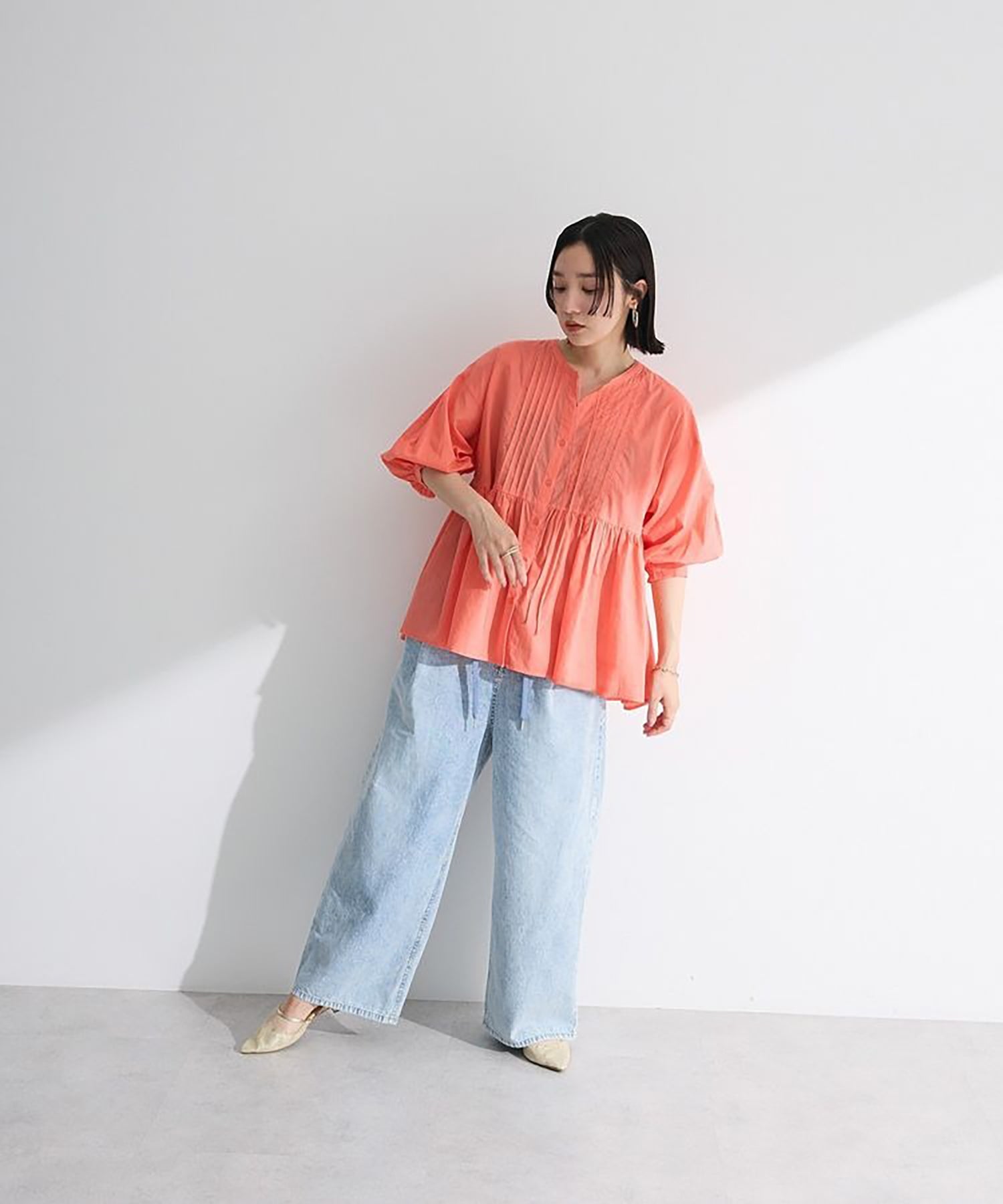 Kinmokusei Wide Leg Denim Pants