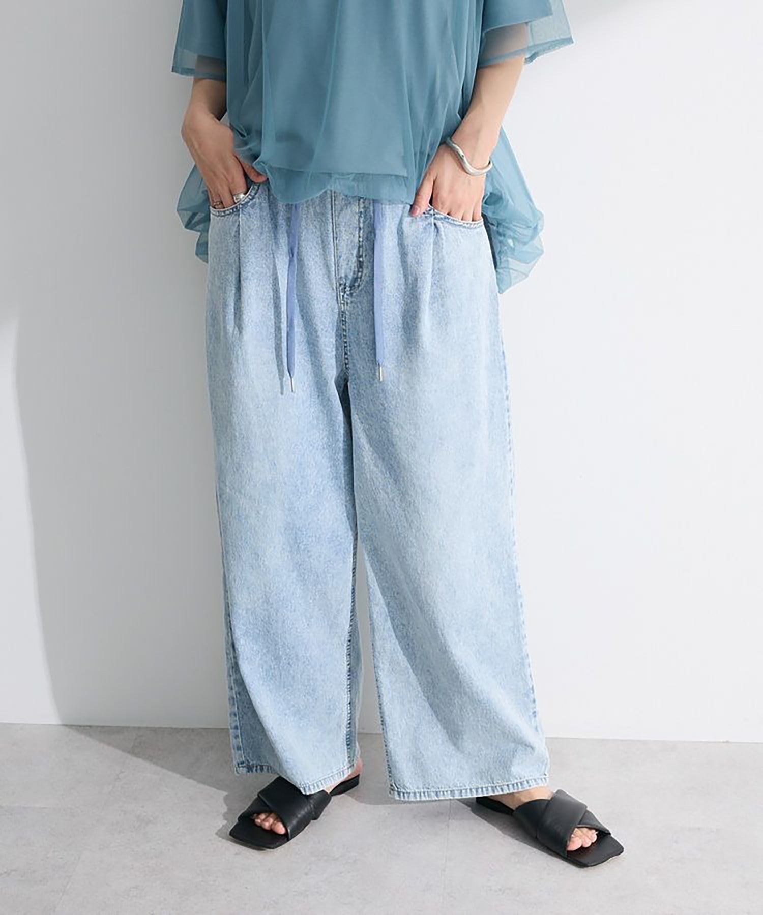 Kinmokusei Wide Leg Denim Pants