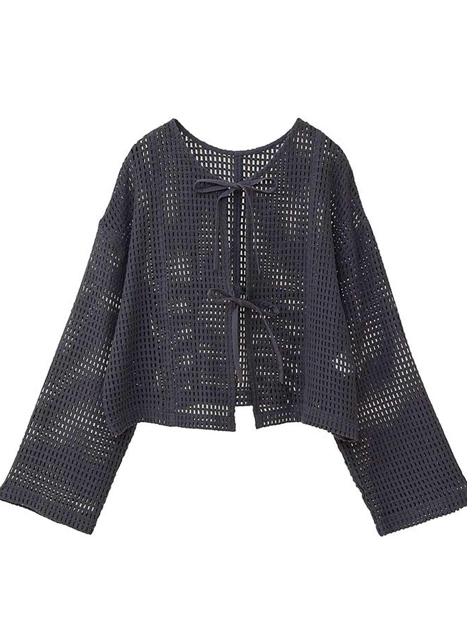 Fumika Cropped Mesh Cardigan