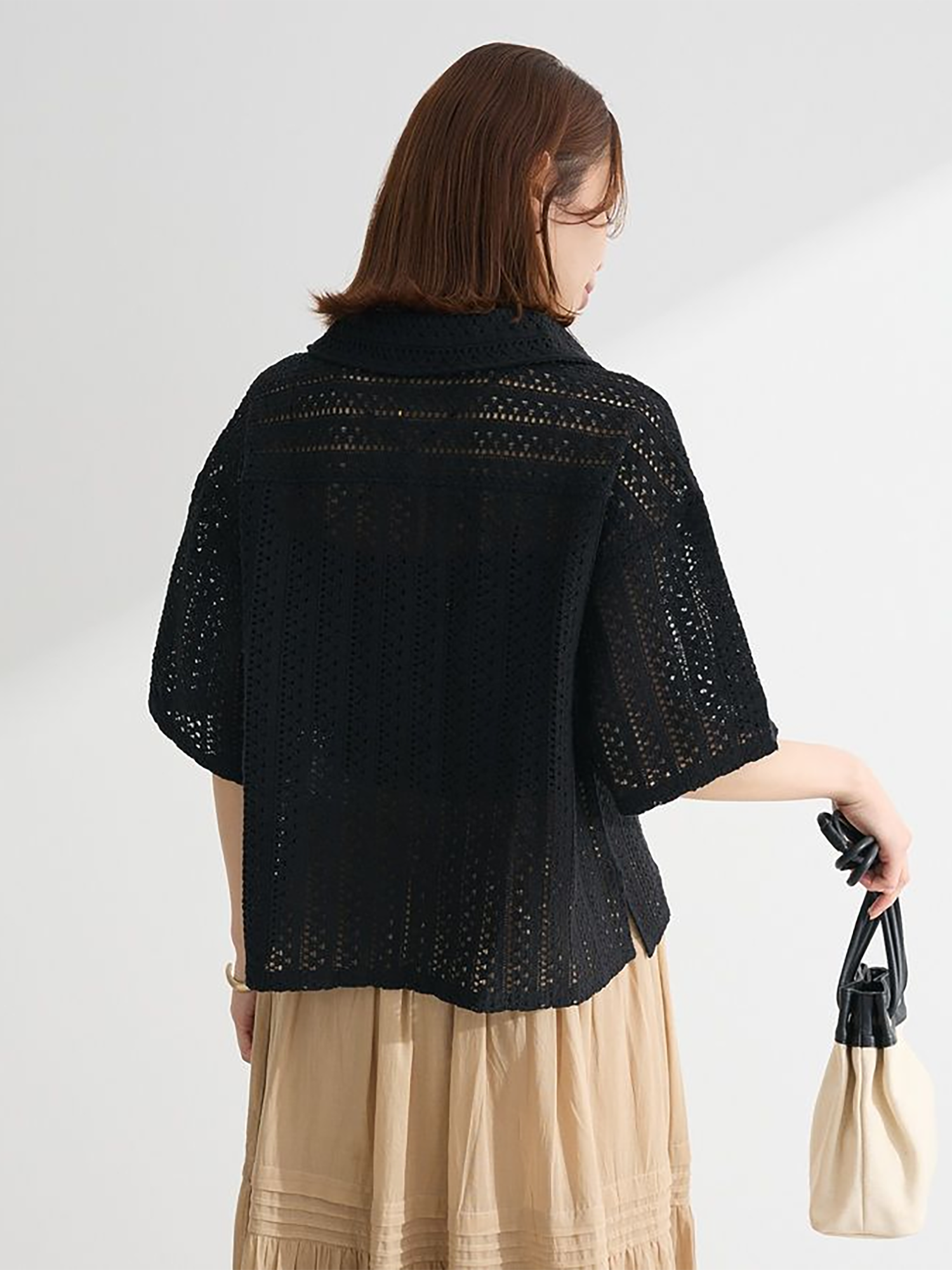 Hasu Collared Lace Shirt