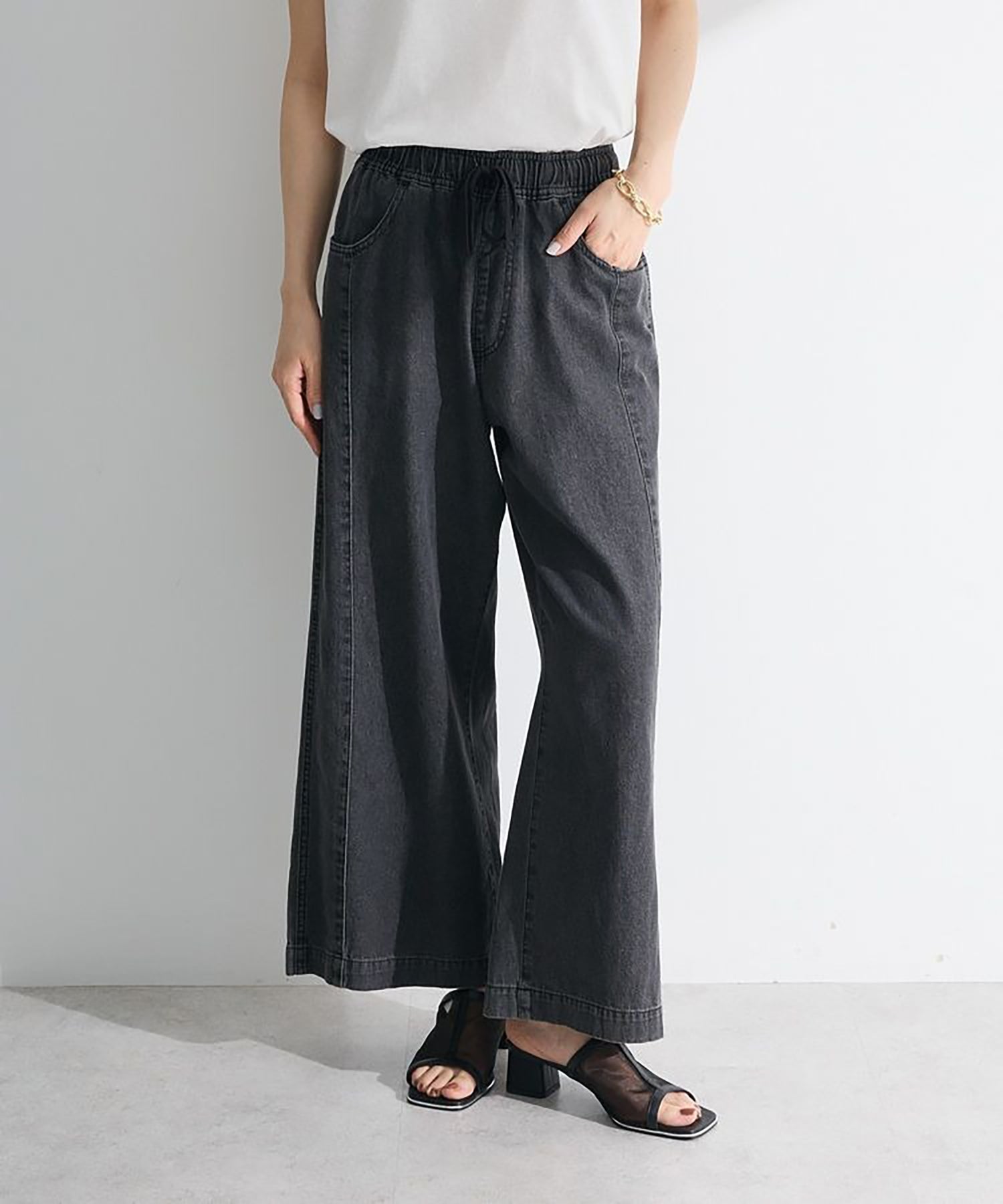 Raburi Light Denim Easy Baggy Pants