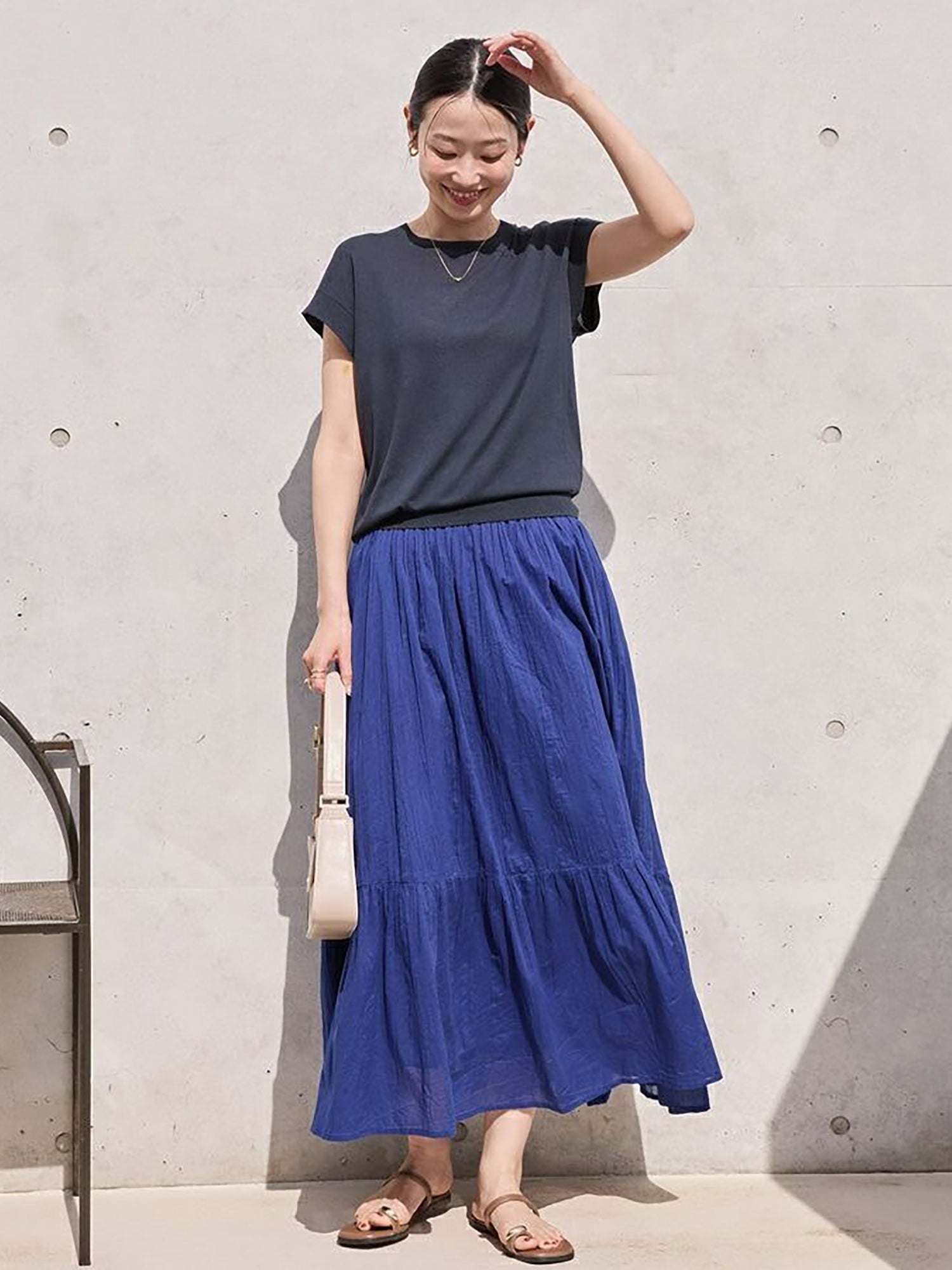 Yanagi Crinkle Tiered Skirt