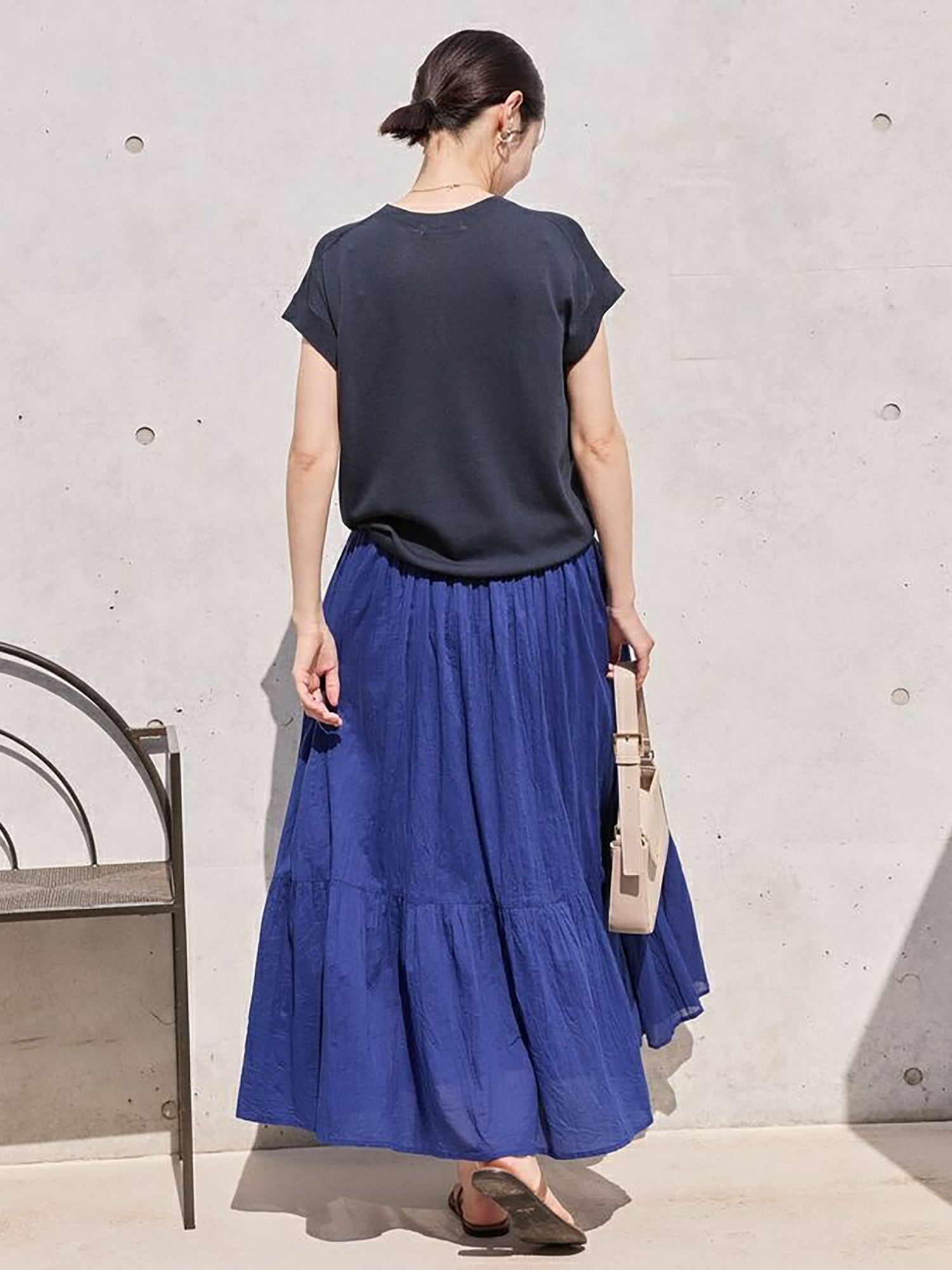 Yanagi Crinkle Tiered Skirt