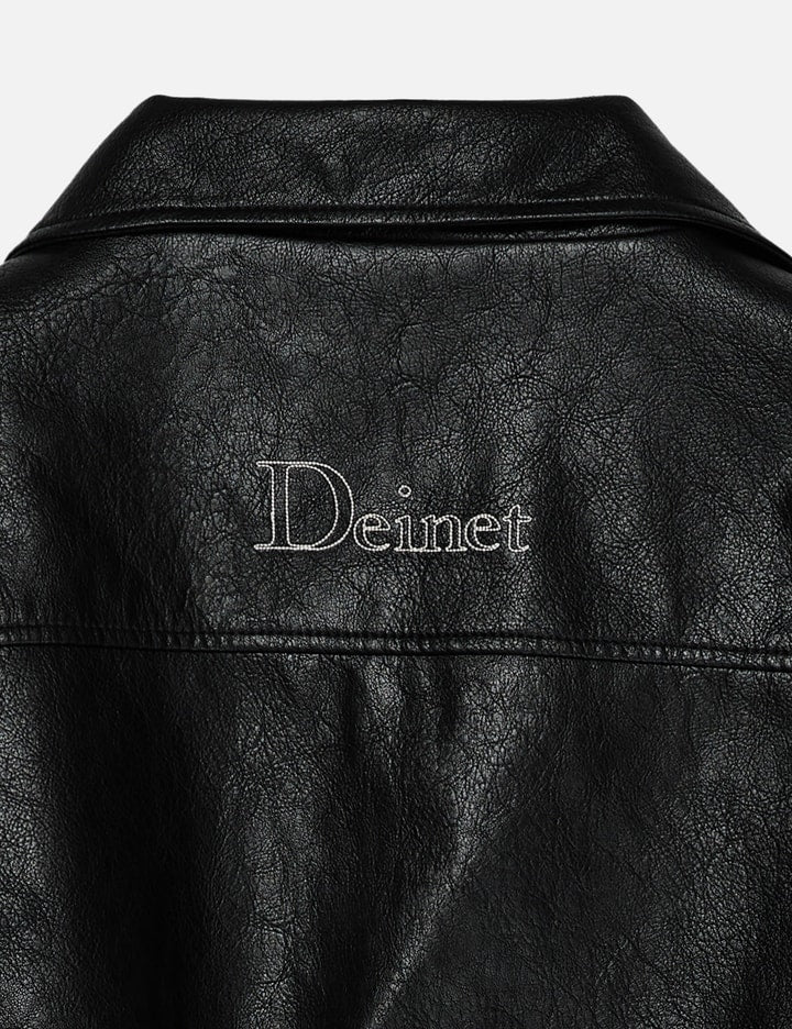 Faux Leather Bomber Jacket