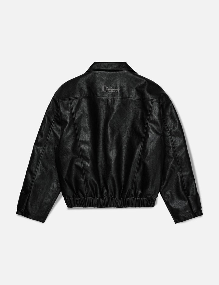 Faux Leather Bomber Jacket