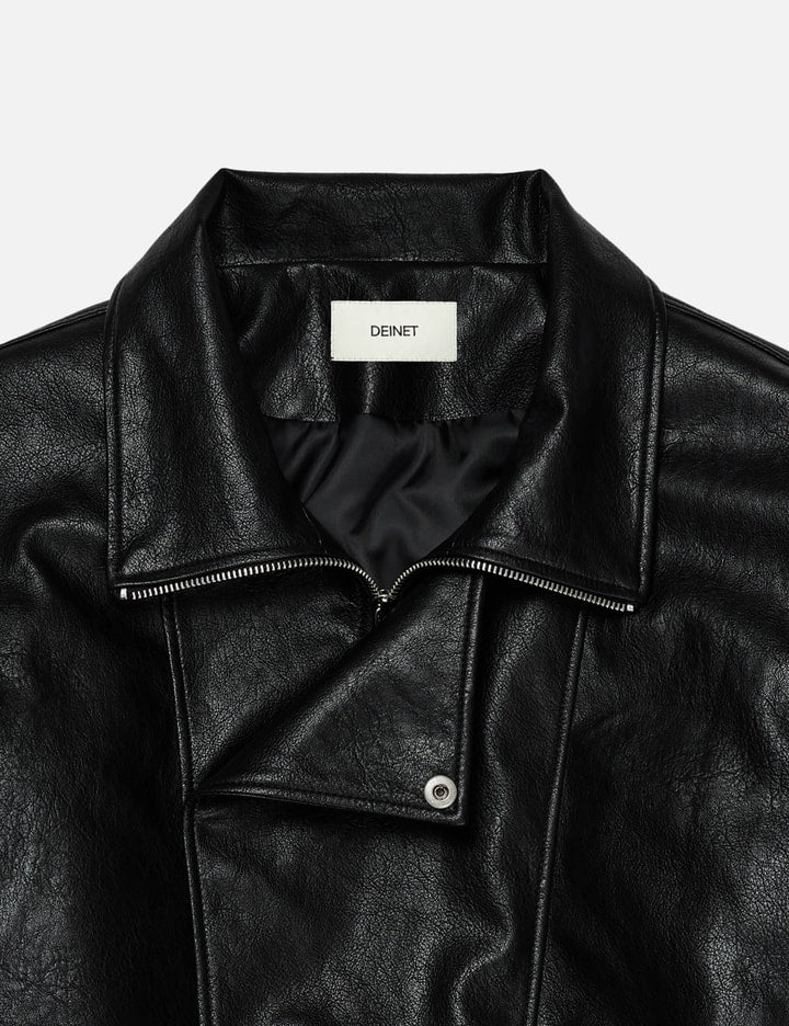 Faux Leather Bomber Jacket