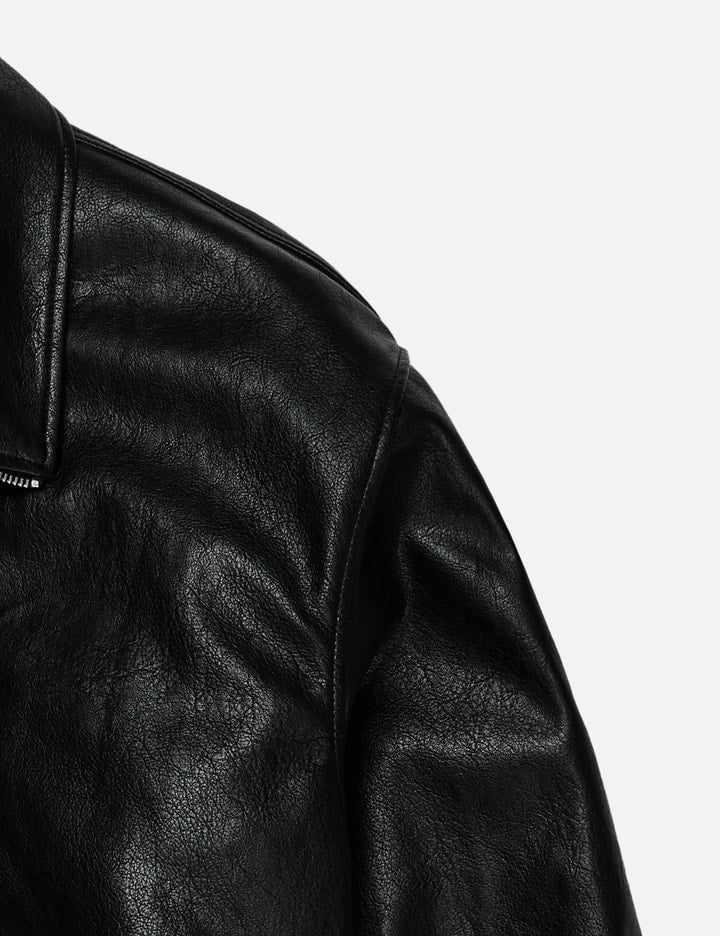 Faux Leather Bomber Jacket