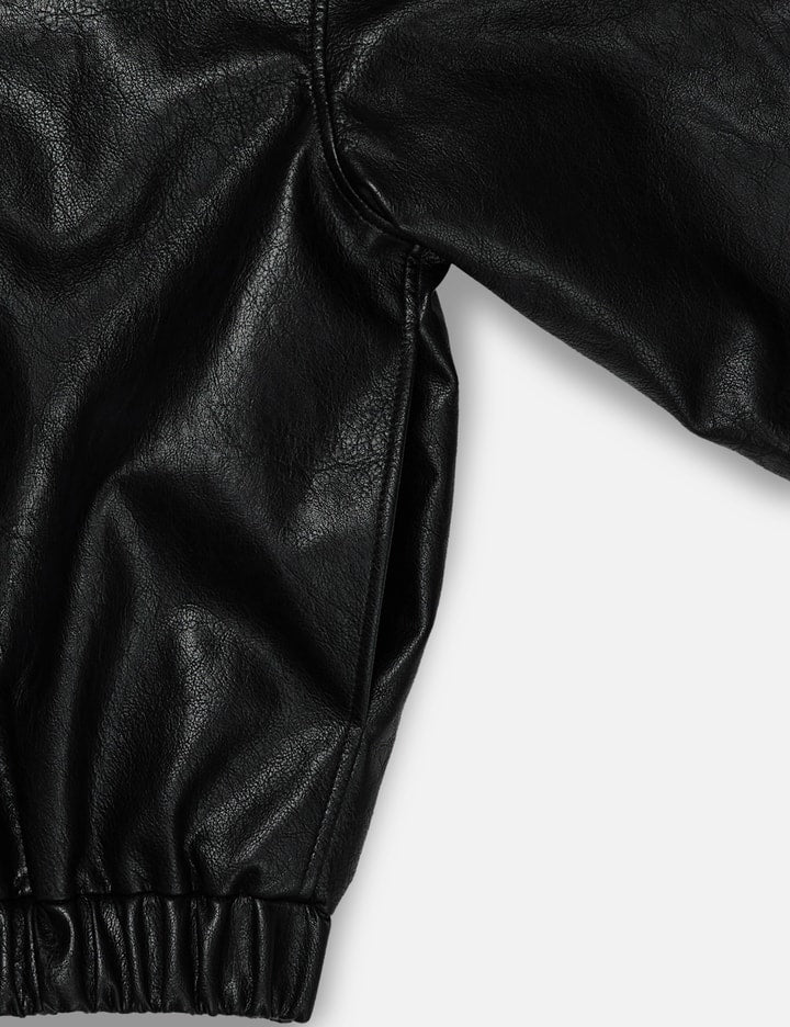 Faux Leather Bomber Jacket