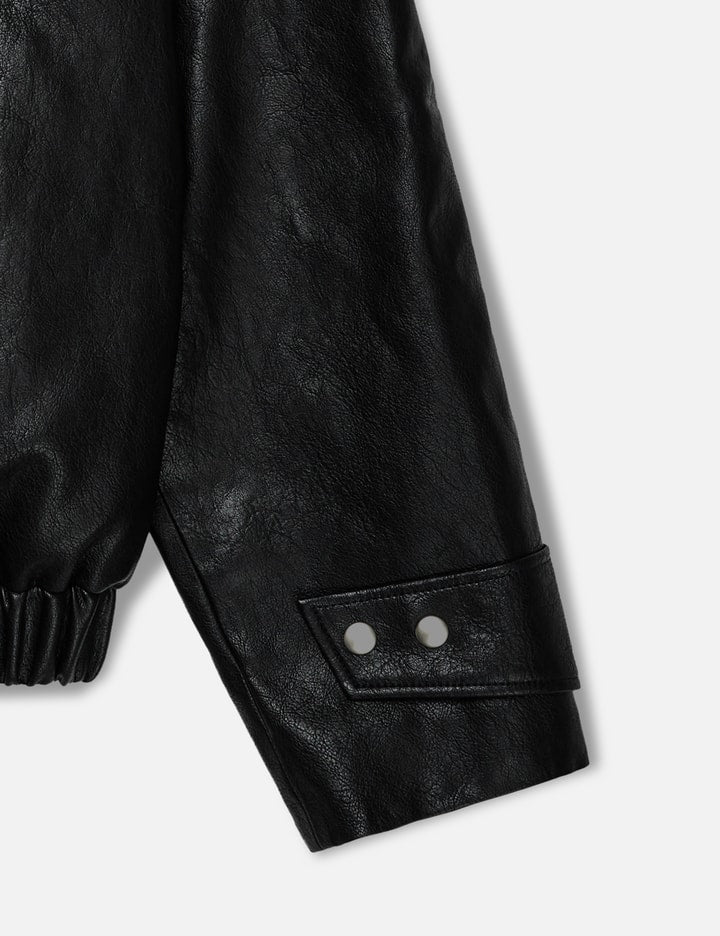 Faux Leather Bomber Jacket