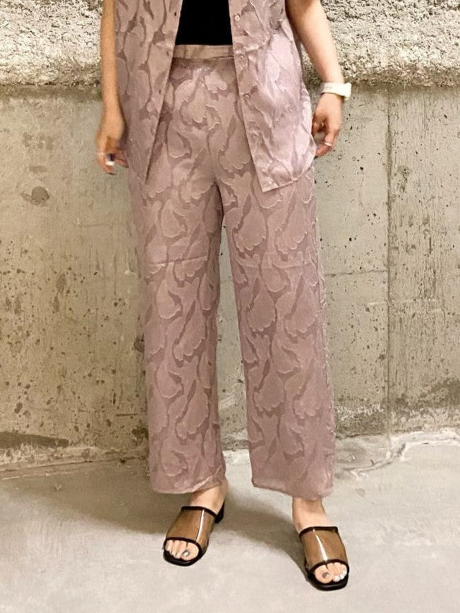 Yamaza Sheer Jacquard Pants