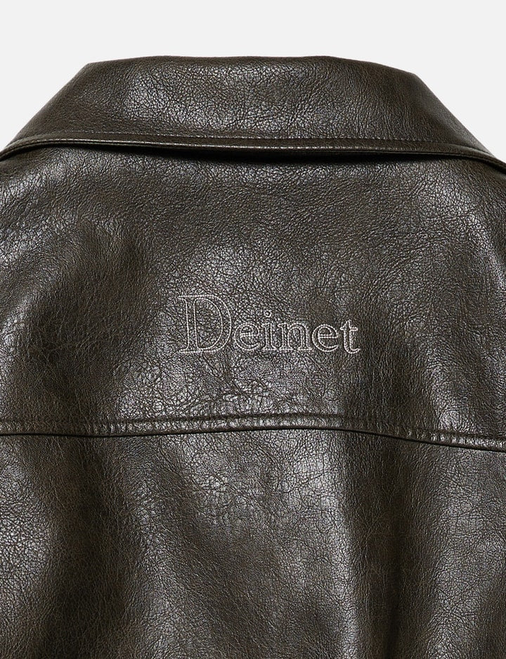 Faux Leather Bomber Jacket