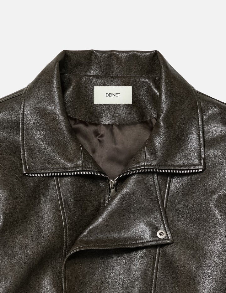 Faux Leather Bomber Jacket