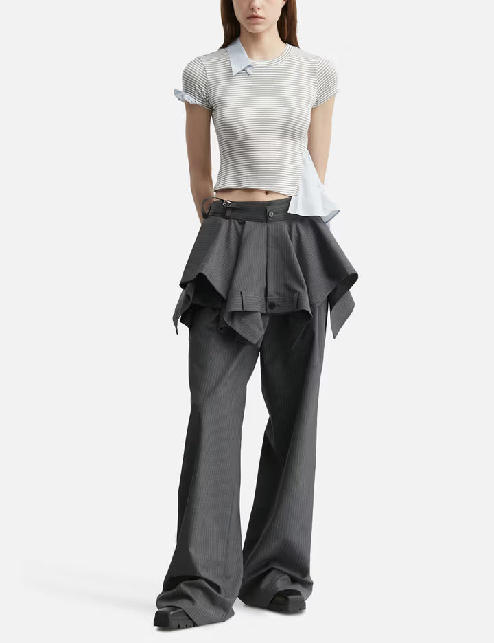 Pants Detail Flare Top