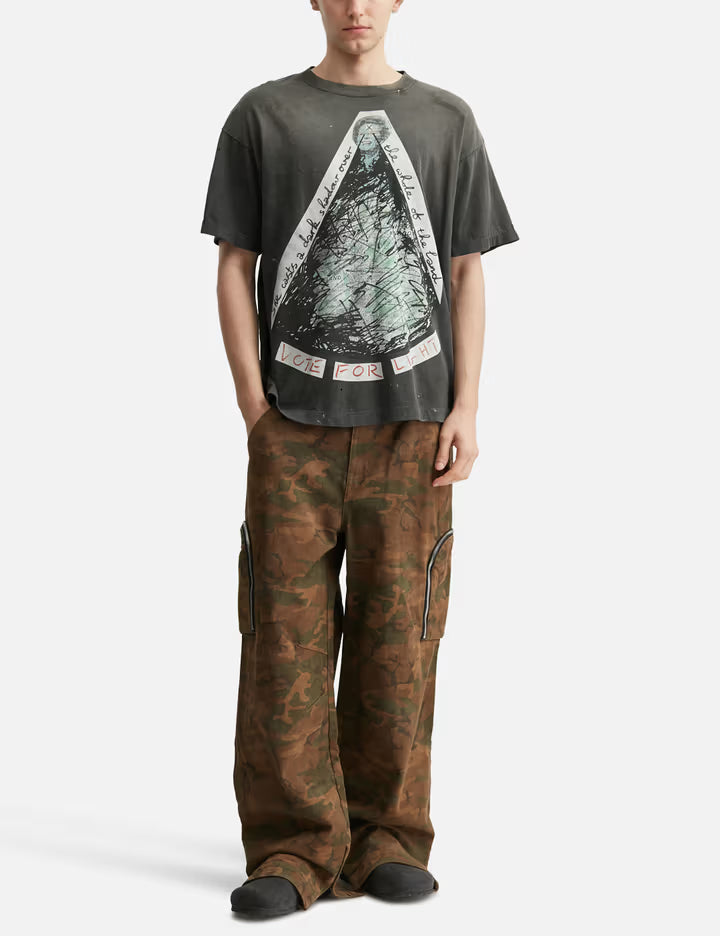 Saint Michael × Jamie Reid Vote For Light Short Sleeves T-Shirt