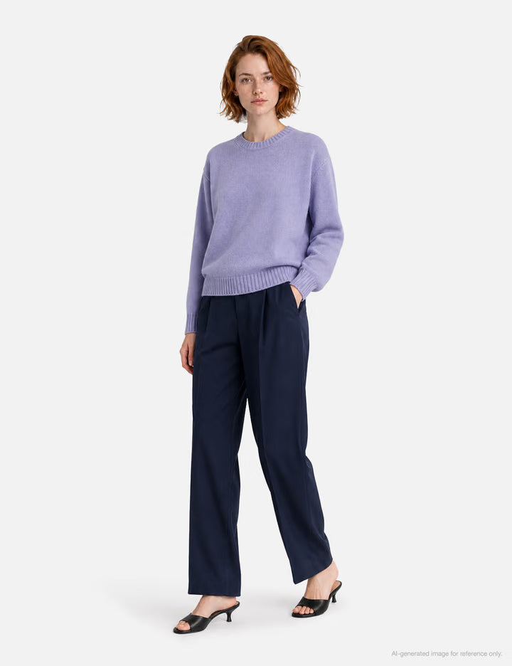 15 Classic Round Knit In Light Purple