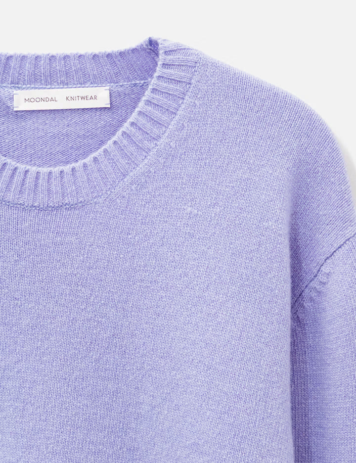 15 Classic Round Knit In Light Purple
