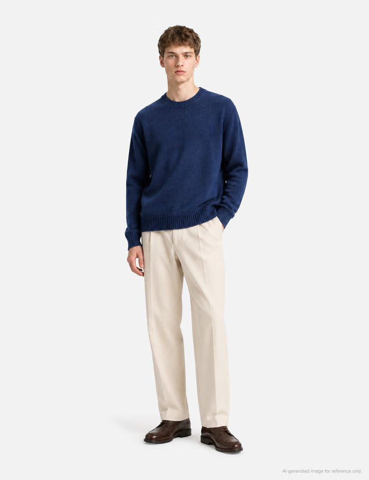 15 Classic Round Knit In Navy