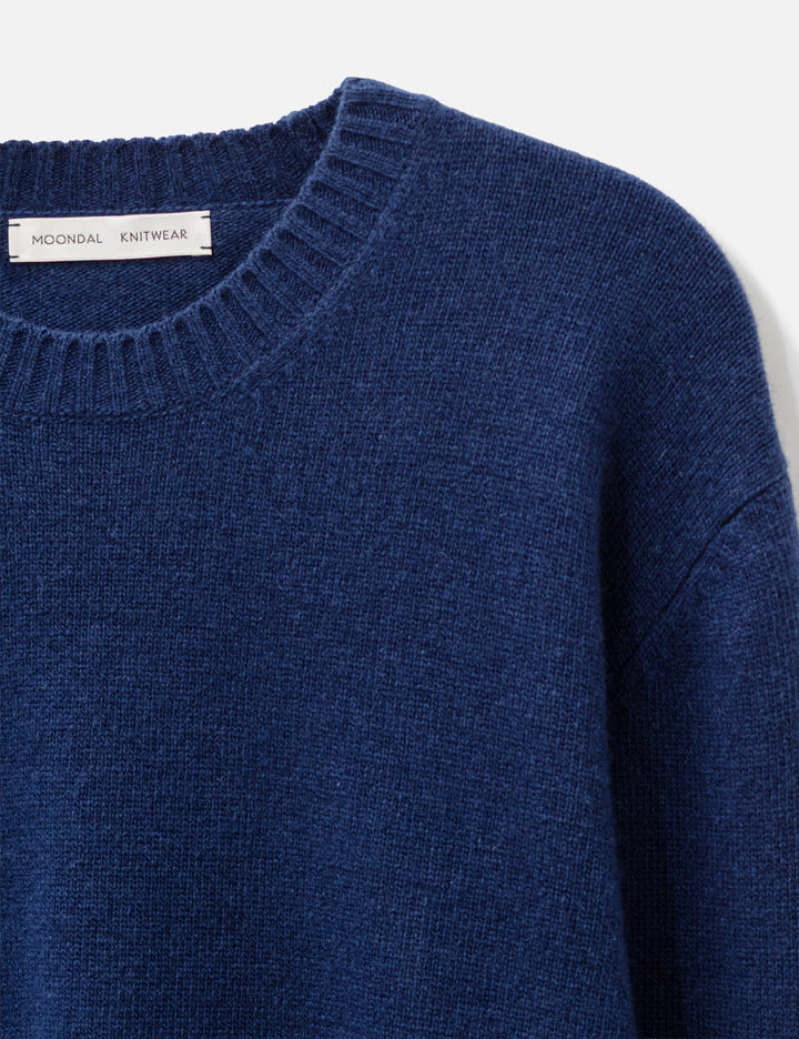 15 Classic Round Knit In Navy