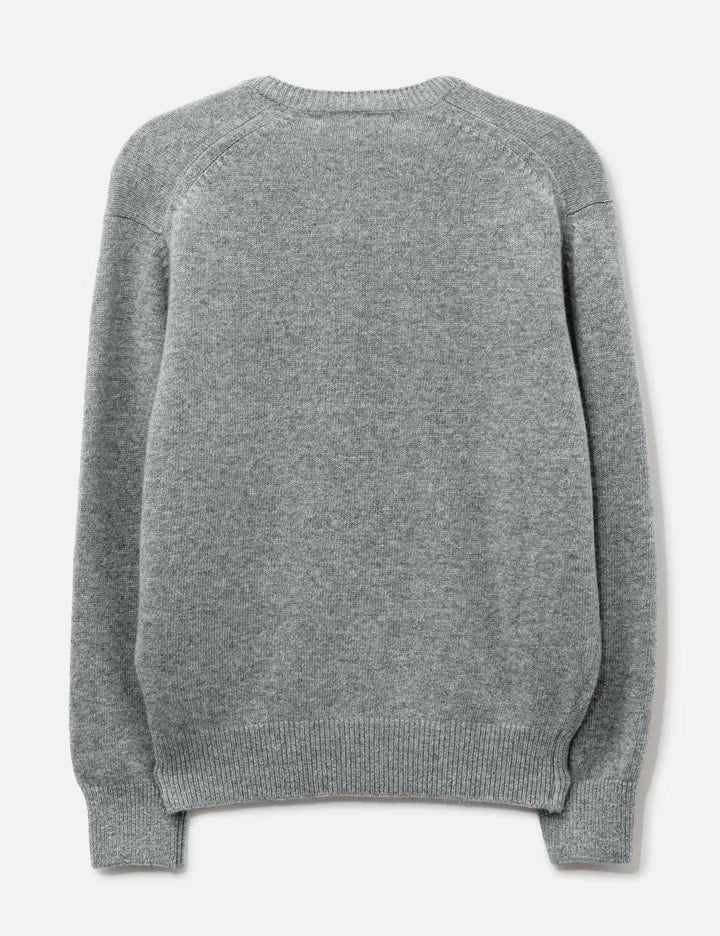 15 Deep V-Neck Knit In Gray