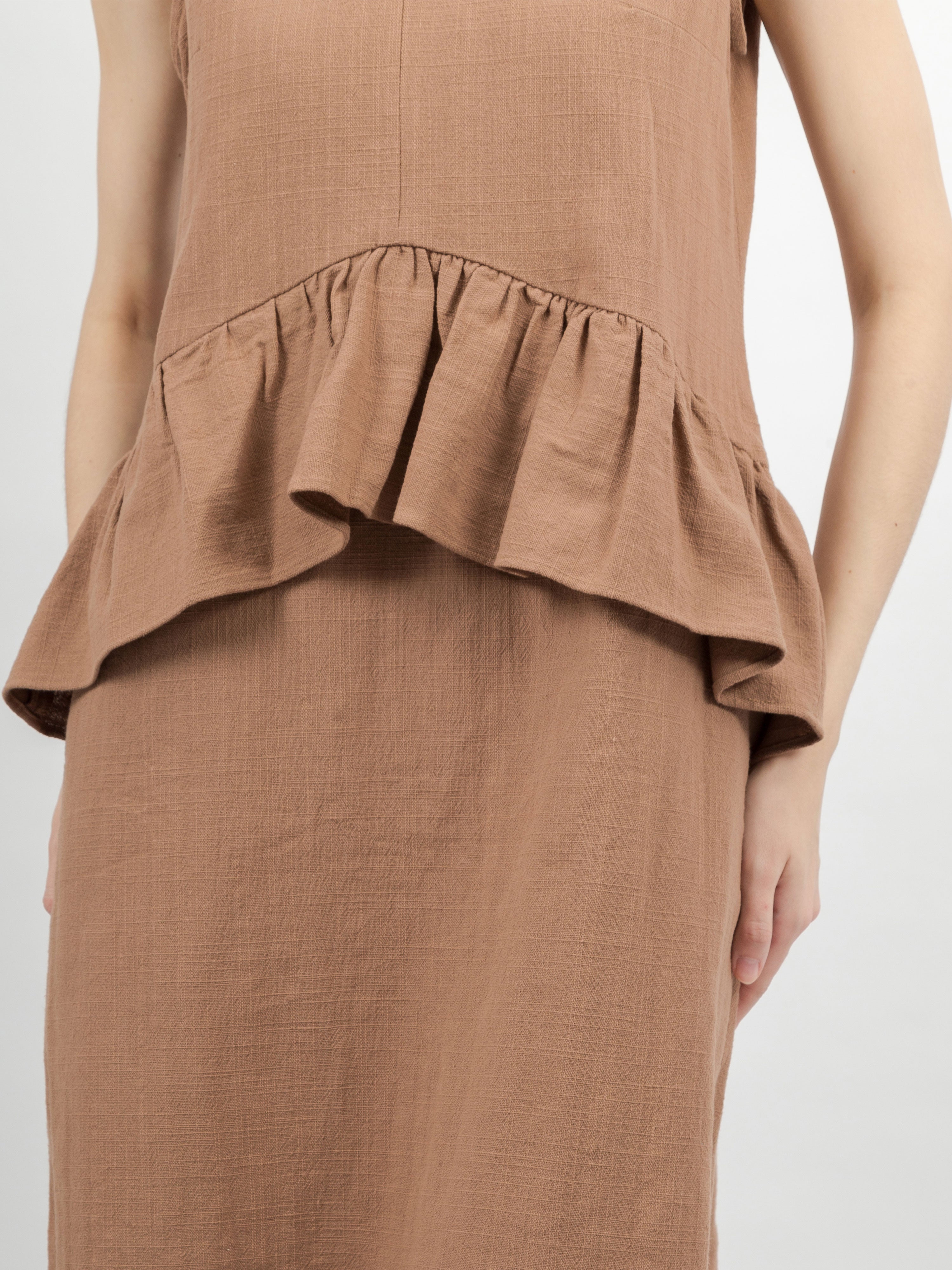 Kate Linen Ruffle Dress