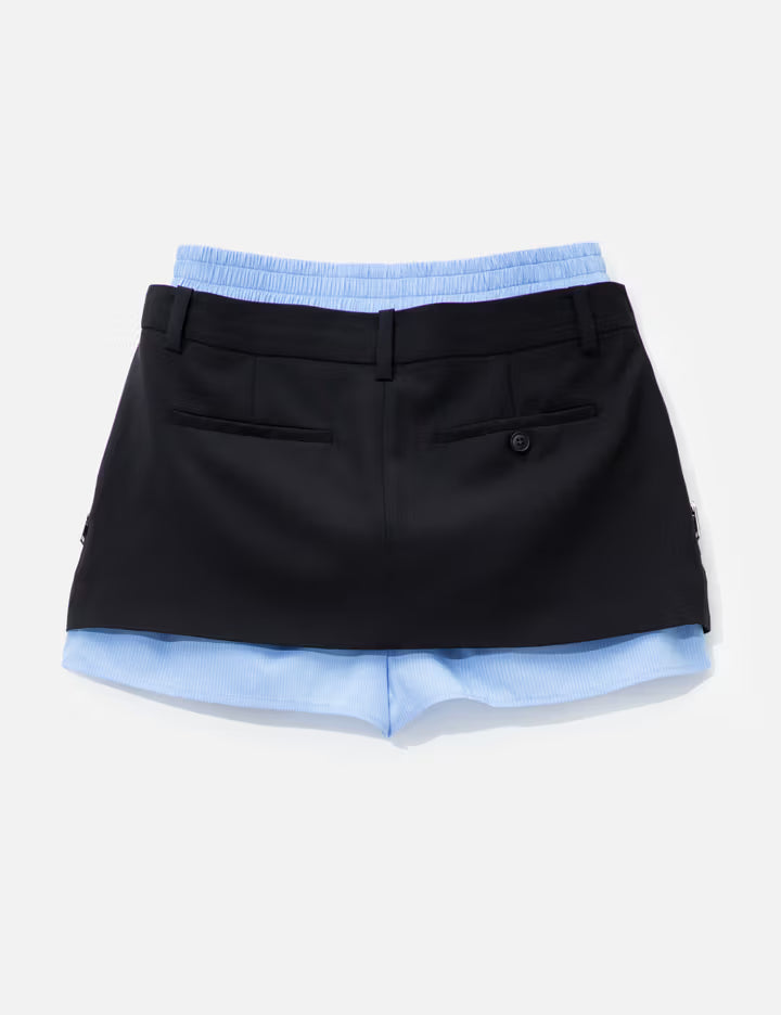 Pre-Styled Pleated Skort With Zipper Details