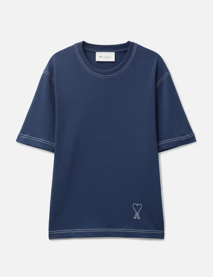 Cotton Topstitching Ami De Coeur T-Shirt
