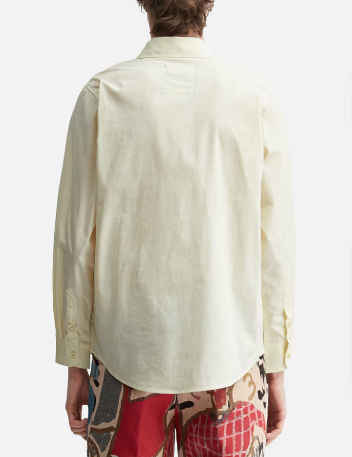 Girl Painting Button Up Shirt
