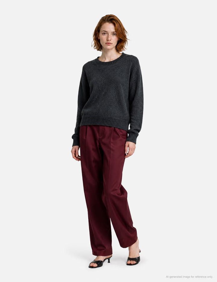 24 Classic Round Knit In Charcoal