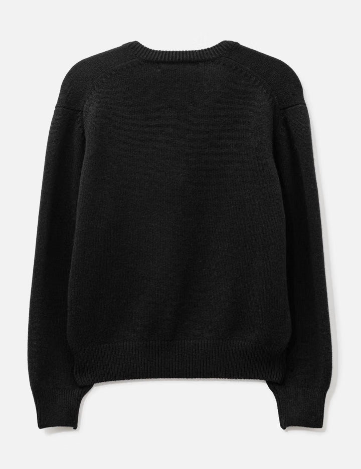 24 Deep V-Neck Knit In Black