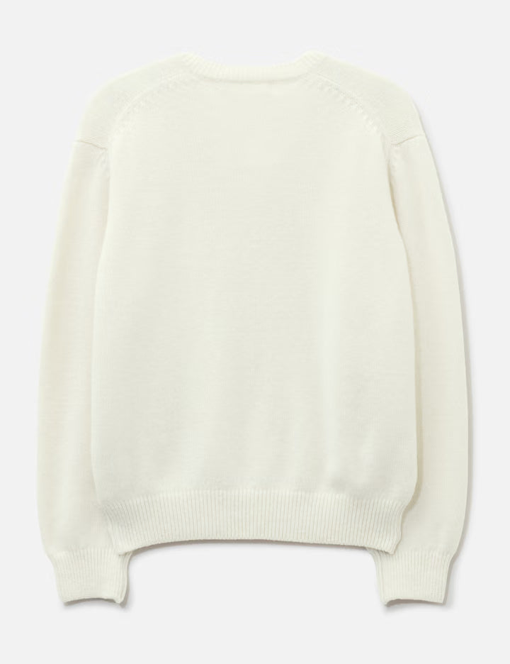24 Deep V-Neck Knit In Ivory