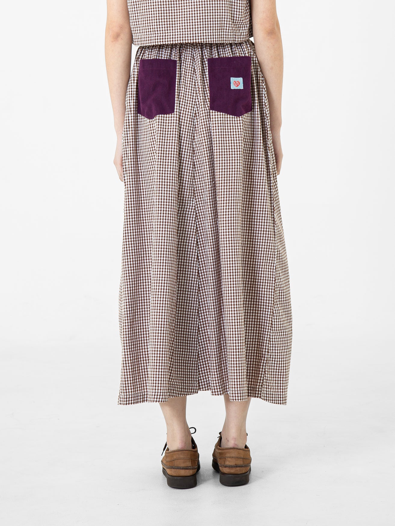 Mae Light Cotton Check Skirt