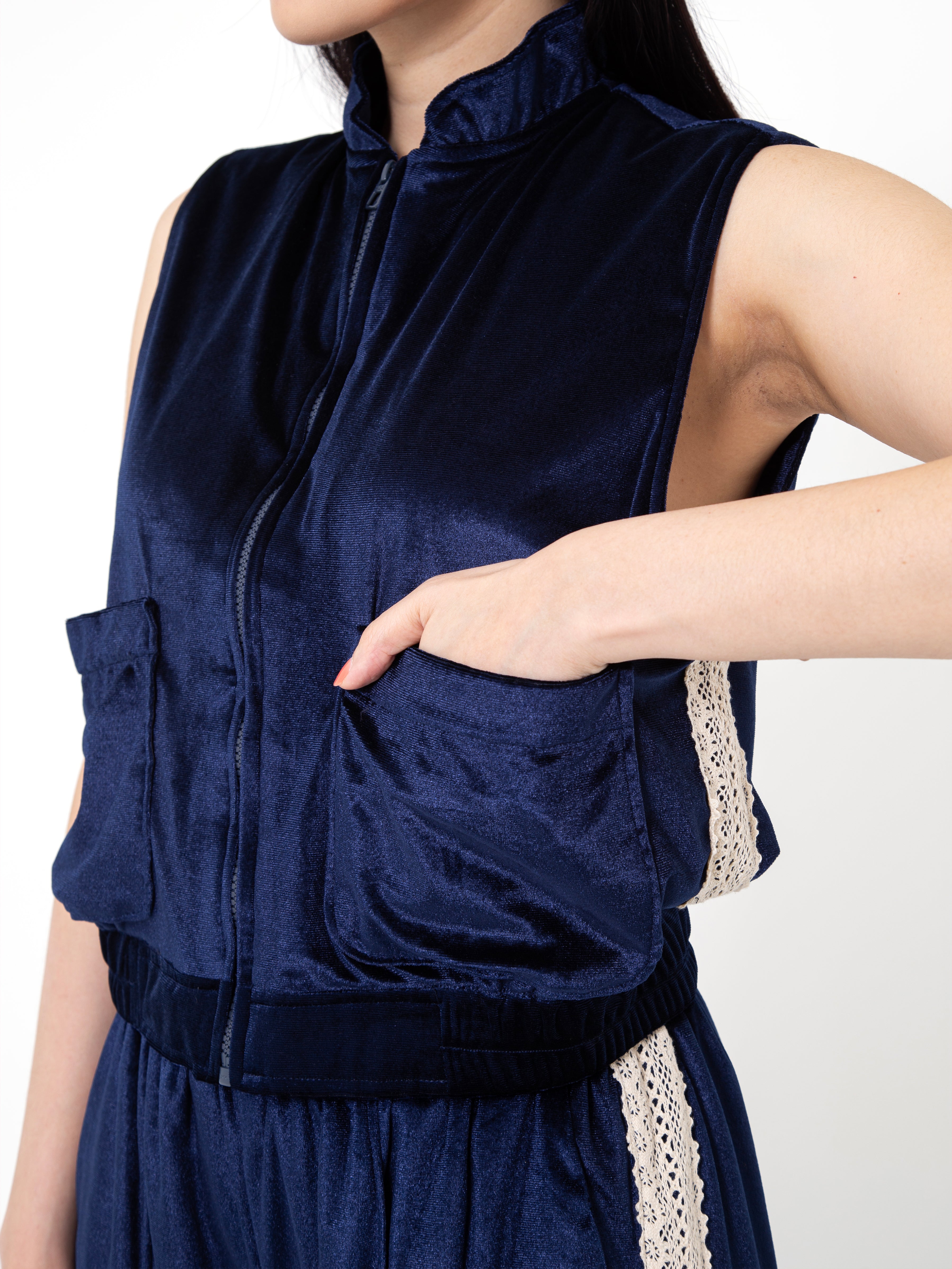 Agatha Velvet Track Vest